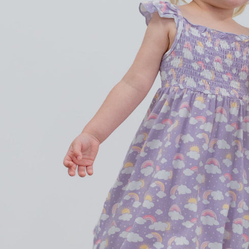 lavender-rainbows-and-clouds-smocked-vintage-dress Sweet Bamboo - Sophia's Style-2